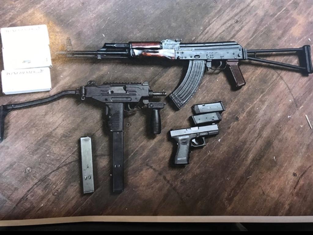 Police seized three firearms during the arrest.