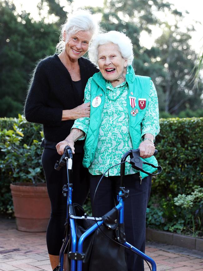 Joan Evans with her youngest daughter Soozi. Picture: Tim Hunter