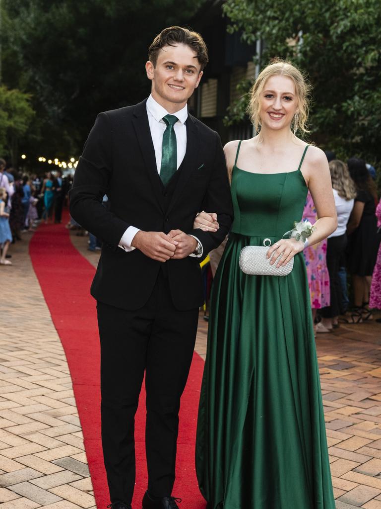 Julia Rathie and Noah Taylor at Fairholme College formal, Wednesday, March 29, 2023. Picture: Kevin Farmer