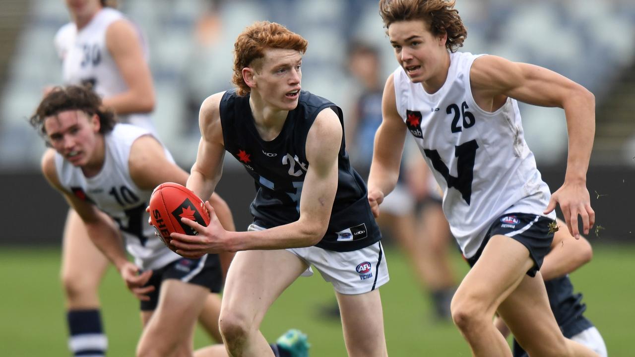 Lewis Hayes has plenty of interest in the first round. Picture: Morgan Hancock/AFL Photos