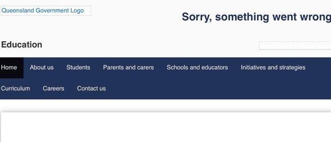 The State Government's homeschooling website has crashed this morning.