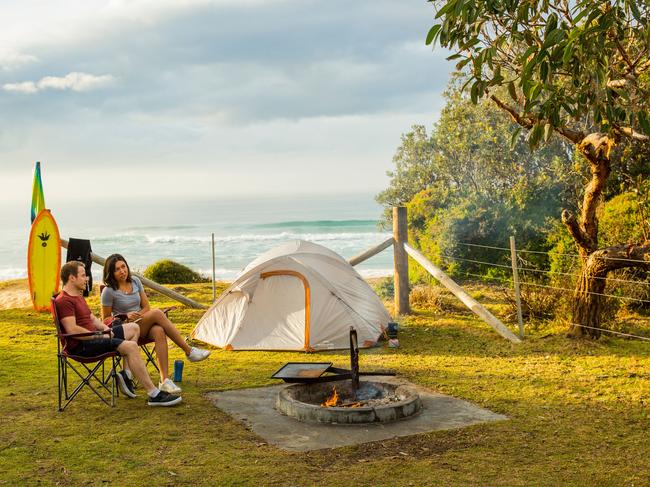 Camping at the Mimosa Rocks National Park. Picture: Destination NSW