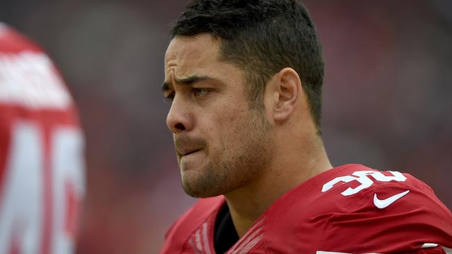 Jarryd Hayne while playing with the San Francisco 49ers. Picture: Getty Images.