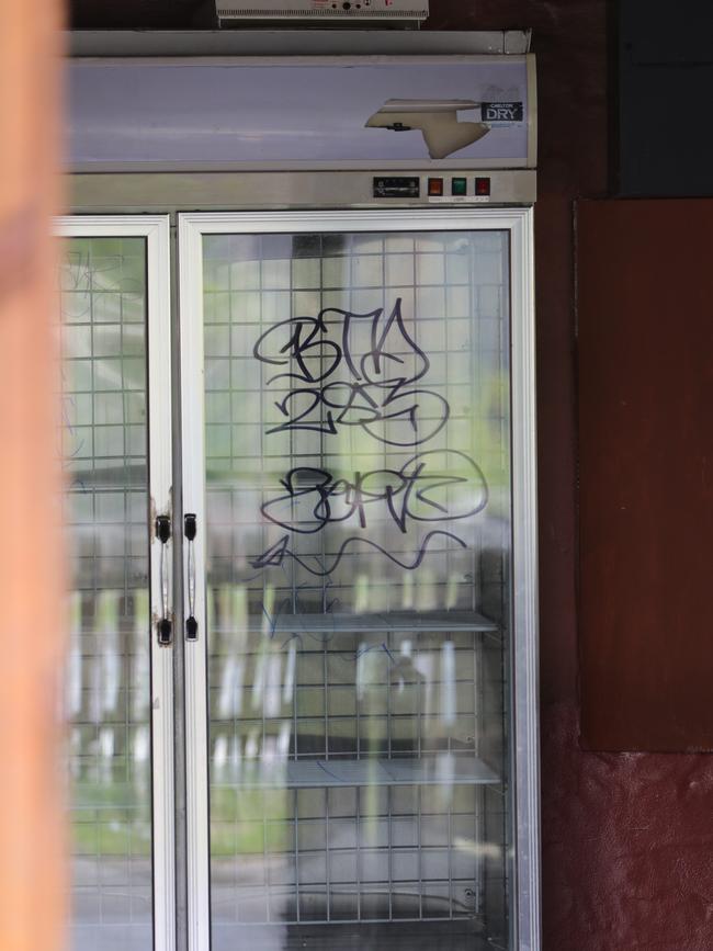 A fridge in the former restaurant. Picture Glenn Hampson