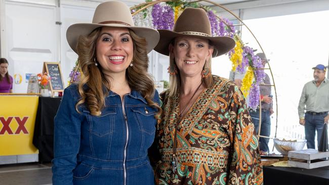 Mount Isa Rodeo 2024 - Trish and Mel at the Mount Isa Rodeo. Picture by Luke Marsden. - Photo Supplied