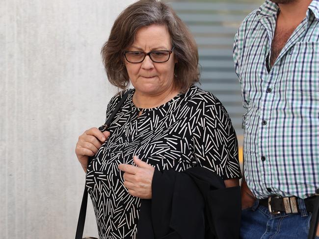 Bernadette Rogers estranged wife of Bruce Saunders, leaving Brisbane Supreme Court. Picture: Liam Kidston