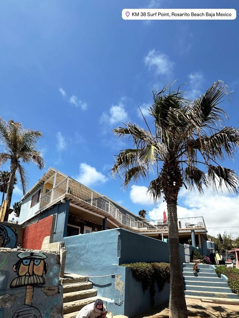 The men make a stop at Rosarito Beach. Picture: Instagram.