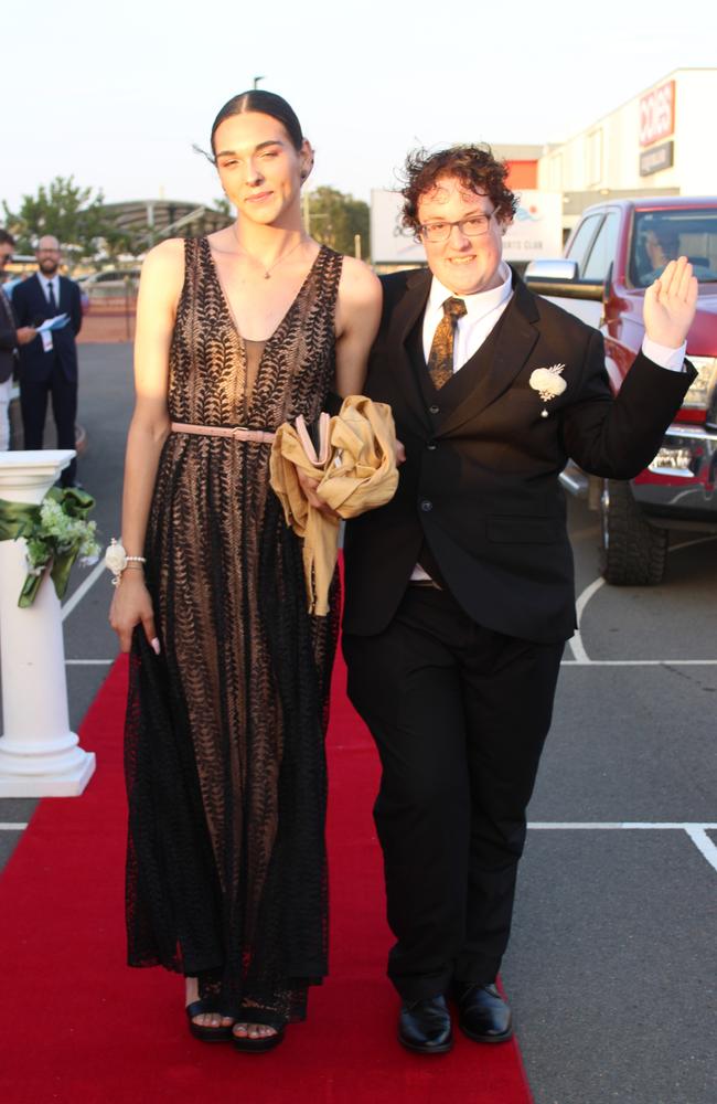 Zeek Bartley and Brian Gough at the 2023 Bundaberg North State High School Prom.