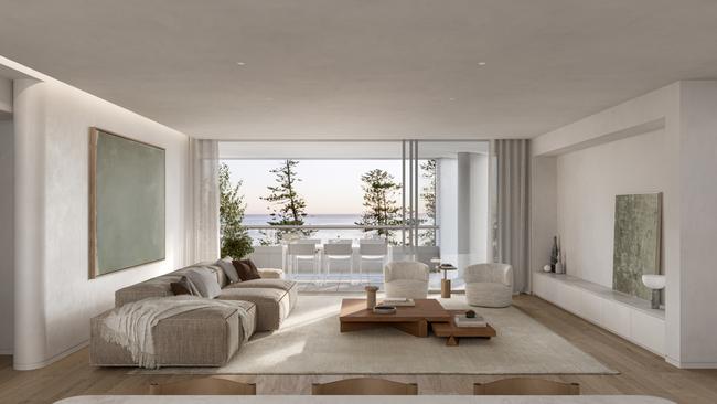 An artist's impression of part of the Royal Far West's Aurora apartments redevelopment at Manly Beach. The charity is offering 99-year leaseholds to units to help fund its ongoing work. Picture: Supplied