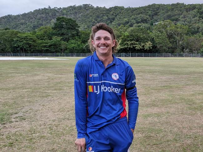 Barron River all-rounder Adam Trewin. Cricket Far North 2023-24.