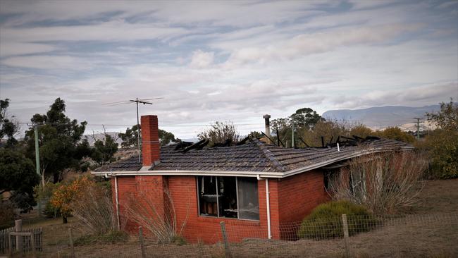 Suspicious house fire in Brighton. Photo: Kenji Sato