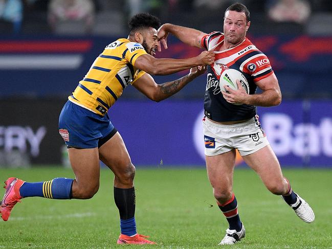 Waqa Blake‘s defensive reads have seen the centre singled out for criticism. Picture: AAP Image/Dan Himbrechts