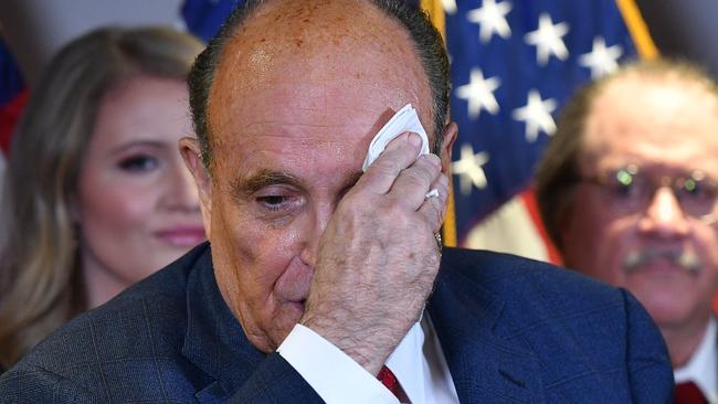 Donald Trump's personal lawyer Rudy Giuliani has spent four days in hospital being treated for coronavirus. Picture: AFP