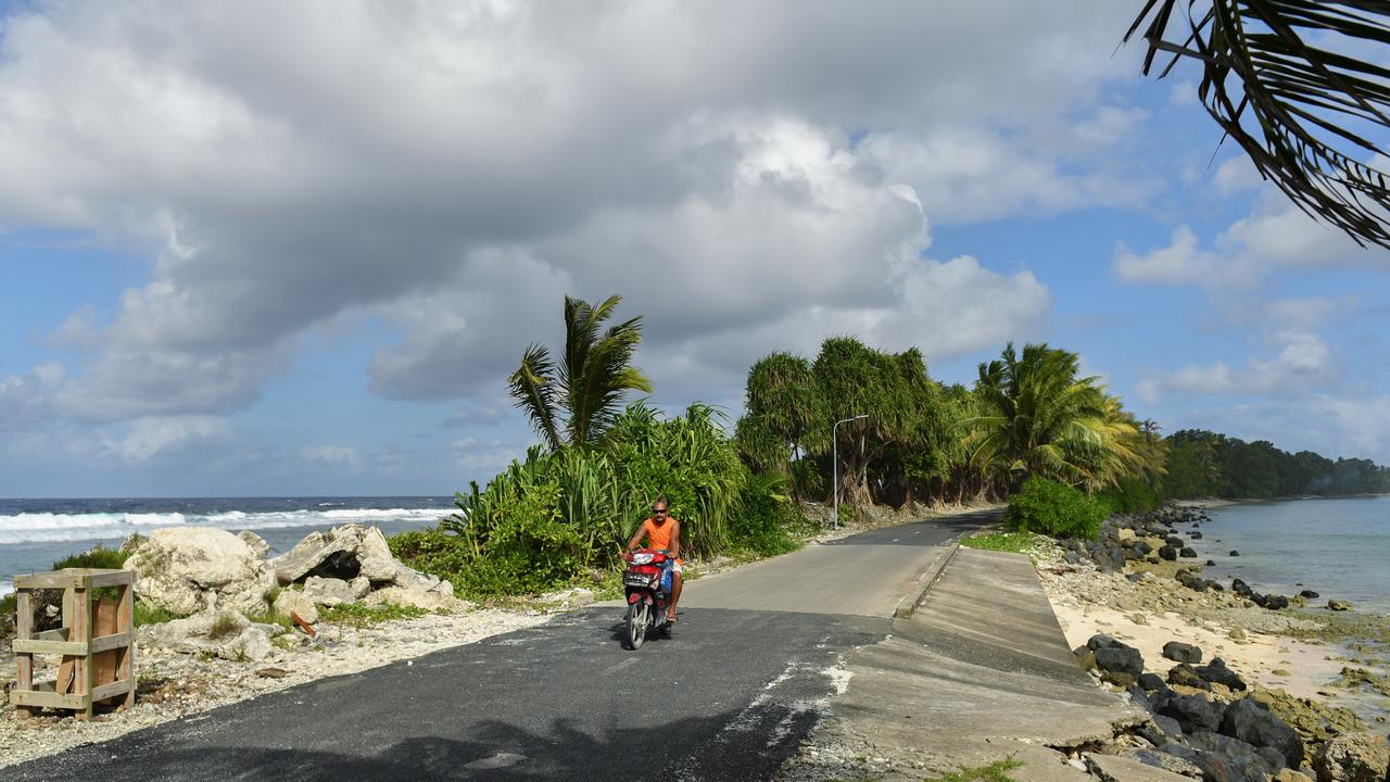 Much of Tuvalu is just metres wide. Picture: Mick Tsikas/AAP Image