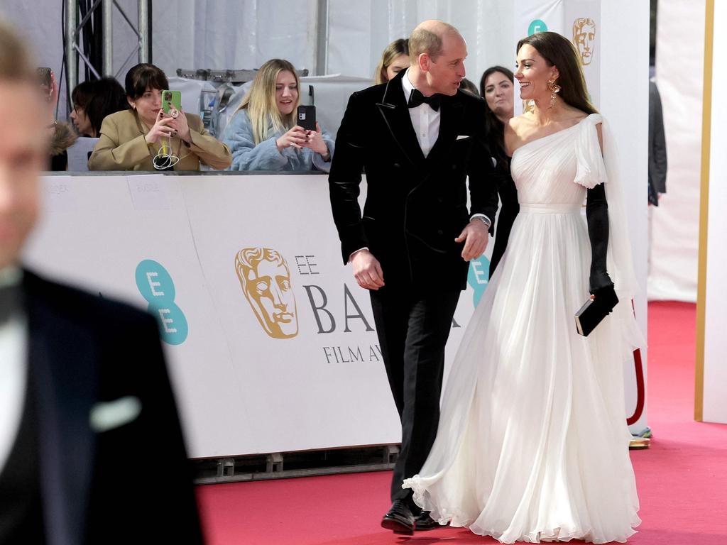 Prince William, Prince of Wales and Catherine, Princess of Wales attend the BAFTAs. Picture: AFP