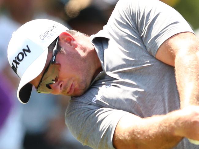 GOLD COAST, AUSTRALIA - DECEMBER 19: Ryan Fox of New Zealand plays a shot during day one of the PGA Championships at RACV Royal Pines on December 19, 2019 in Gold Coast, Australia. (Photo by Chris Hyde/Getty Images)