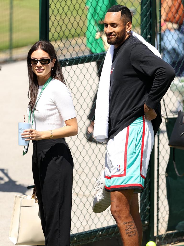 Costeen Hatzi has accompanied Kyrgios on tour this year. (Photo by Ryan Pierse/Getty Images)