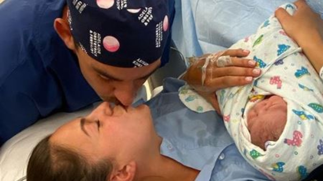 Taylor Walker and wife Ellie welcome baby boy Hugo ...