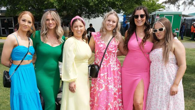 Geelong Cup - socials/colour. Ella & Co Hair Studio , Tahlia Troy , Ellen Wright , Sarah McNulty , Claire Mawson , Emma Booley and Lauren CoxPicture: Mark Wilson