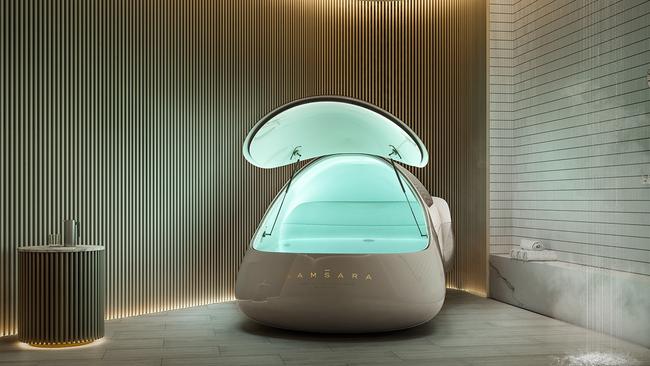 A flotation tank render from Samsara in St Kilda.