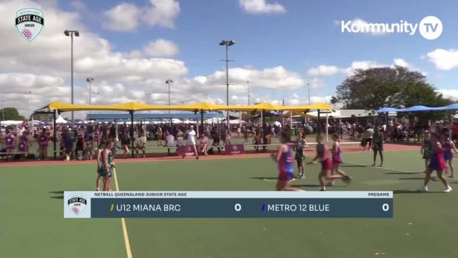 Replay: Netball Queensland Junior State Age Titles Day 1 - Mount Isa v Metro Blue (U12)