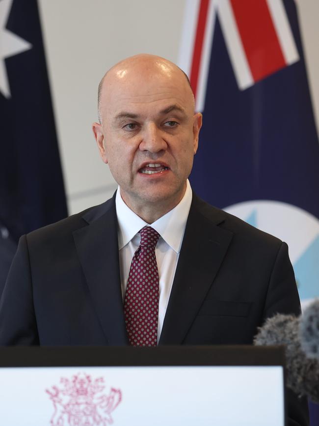 chief health officer Dr John Gerrard addresses the media at a press conference. Picture: NewsWire / Sarah Marshall