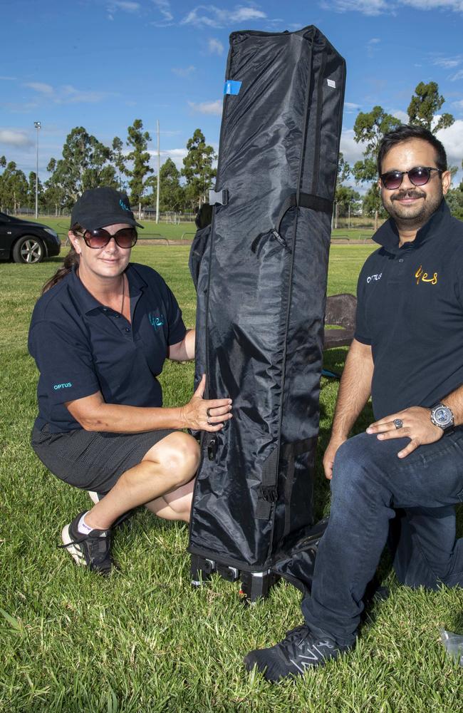 Leanne Grieve and Vedant Dahiya at the Arthur Postle Gift in Pittsworth. Saturday 18th January, 2025. Picture: Nev Madsen.