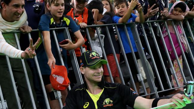 Steve Smith says he is loving life on and off the field. Picture: by Tony Ashby/AFP