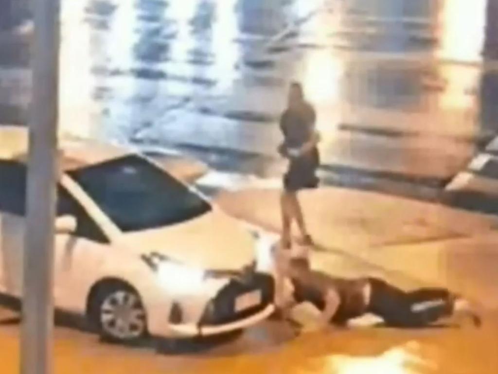 The man was knocked off his feet. Picture: 9 News