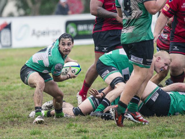 Griffith Uni Colleges Knights and Palm Beach Currumbin Alleygators at Heeb Street, Ashmore. Picture; Glenn Campbell