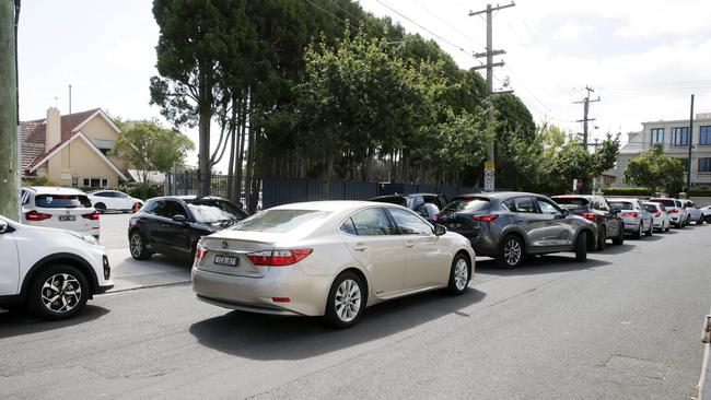 A congested road greets drivers at school pick-up time. Picture Norm Oorloff