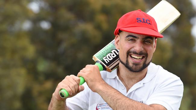 Paul Tesoriero won’t let cerebral palsy get in the way of his love for cricket. Picture: Josie Hayden