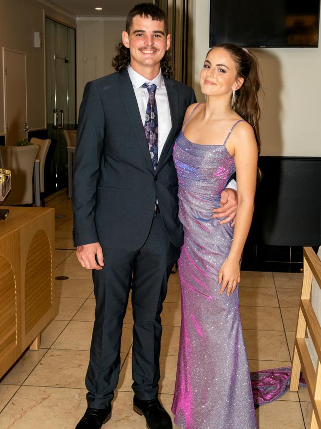Kash Radnedge and Layla Purcell at the Carlisle Adventist College year 12 dinner at Mantra, Mackay Harbour.Picture: Michaela Harlow