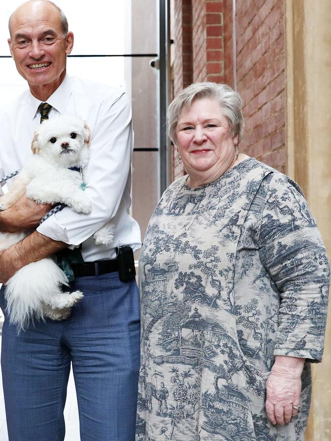 RSPCA Tasmania CEO Jan Davis with Minister Guy Barnett. Picture: Nikki Davis-Jones