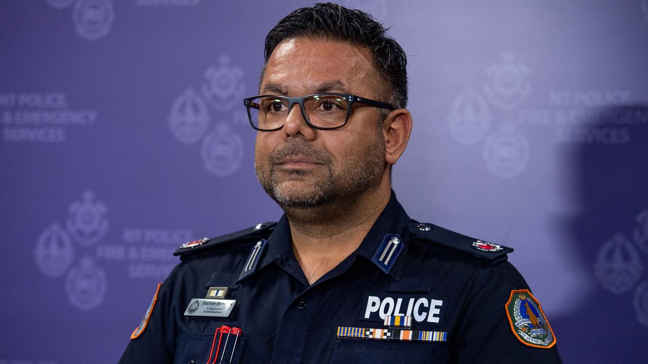 A/ Assistant Commissioner Sachin Sharma addresses the media in a press conference at the Northern Territory Police, Fire and Emergency Services, following on the tragic occurrence of Pinecreek crash. Photo by: Pema Tamang Pakhrin