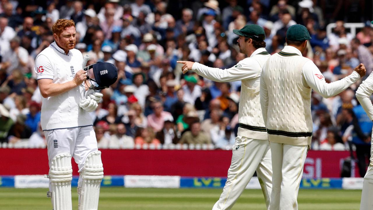 England's Jonny Bairstow was furious at being given out stumped during the Ashes. Picture: AFP