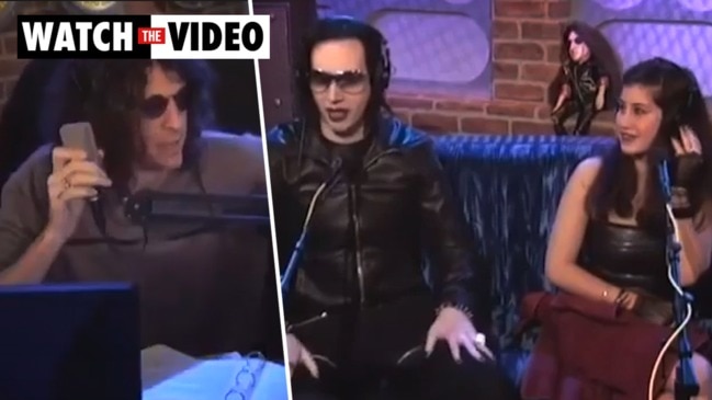 Manson makes fan strip on Howard Stern Show