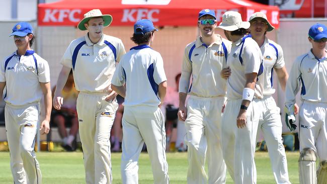 Sandgate-Redcliffe players First grade club cricket action against Wynnum-Manly. Picture, John Gass