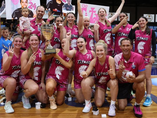 Ellas Titans defeated Lightning for the second consecutive year in the DBL Women's Championship grand final, 2024-25. Picture: Pema Tamang Pakhrin