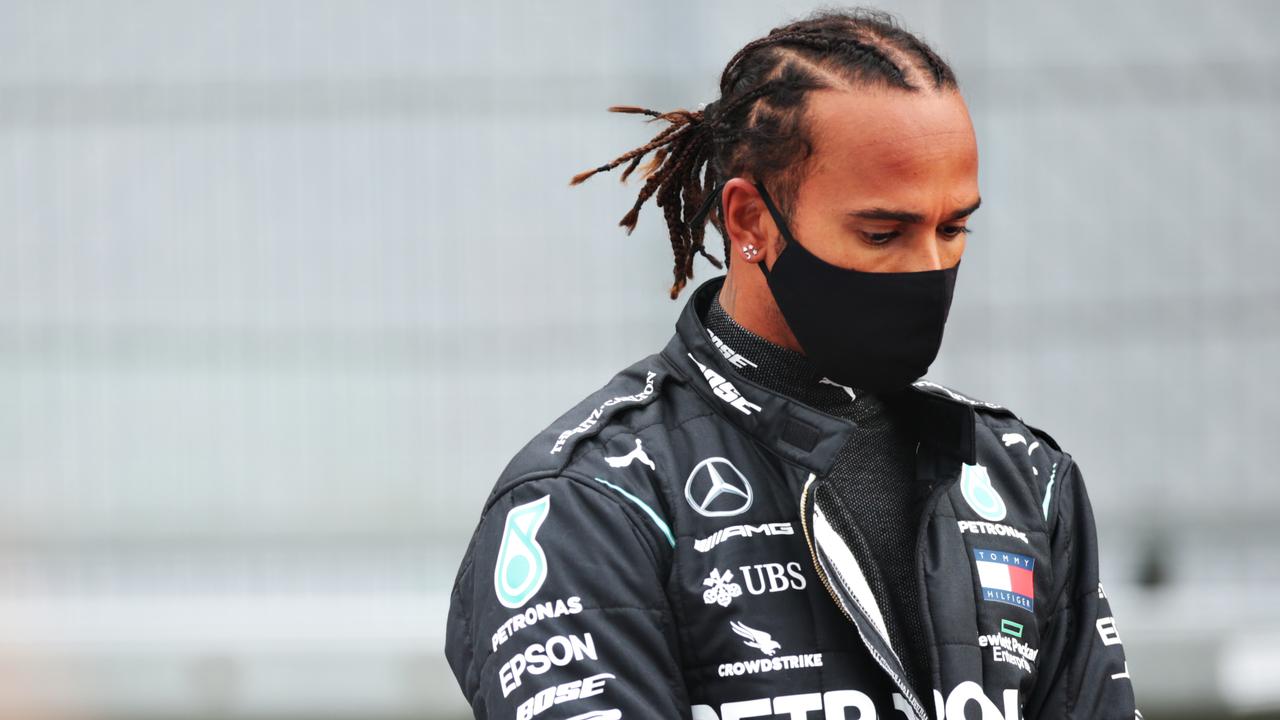 Lewis Hamilton seems opposed to the call. (Photo by Peter Fox/Getty Images)