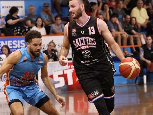 Sean Macdonald was kept scoreless in the second half against Cairns Marlins. Picture: Darwin Salties.