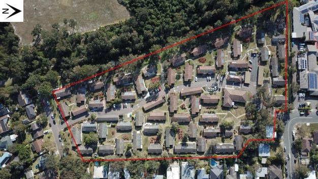 Aerial view of the existing retirement village which will be knocked down and rebuilt in stages. Picture: supplied