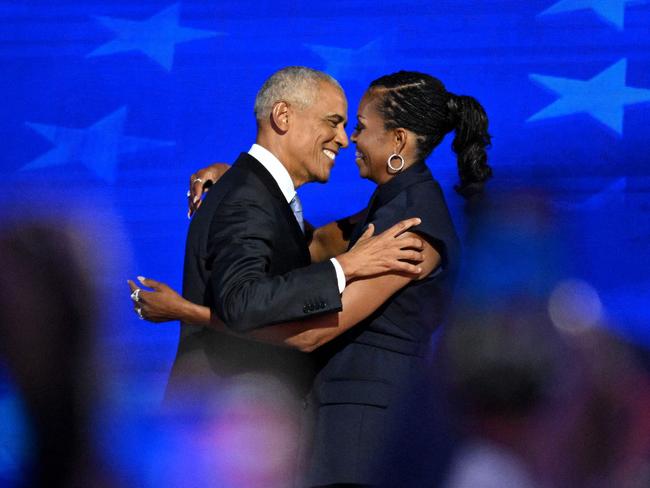 Former US President Barack Obama and his wife Michelle Obama’s speech at the Democratic National Convention have been described as “perfection” by Dr Louise Mahler. Picture: AFP