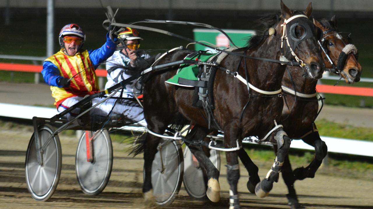 Lake Eyre (Mark Yole) brings up trainer Ben Yole's 100th winner for the season in Hobart. Picture: TASRACING