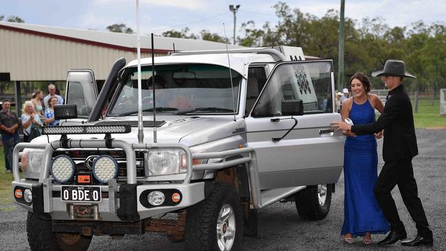 Burnett State High school formal car photos. Picture: Patrick Woods.