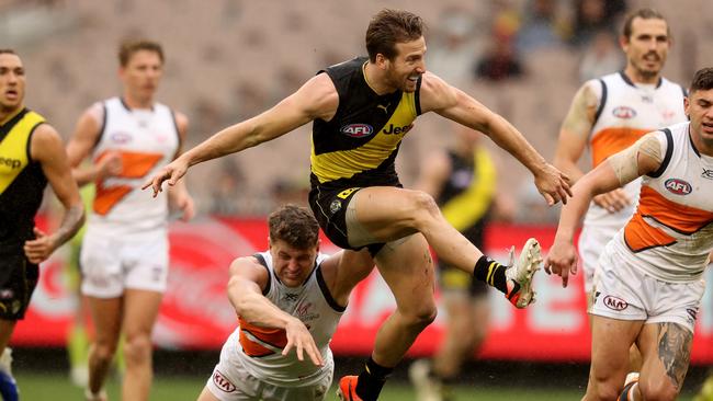 Kane Lambert was big for the Tigers. Picture: AAP