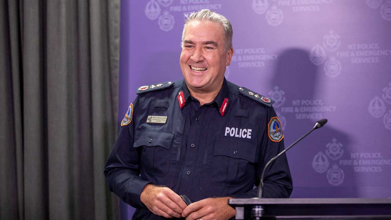 Michael Murphy, the Northern Territory's police commissioner, speaks during a press conference in Darwin on September 8, 2023. Photo by PEMA TAMANG PAKHRIN