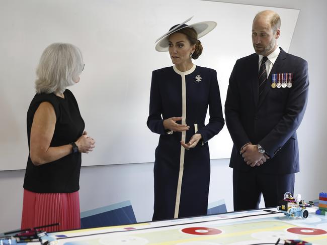 Prince William and Princess Catherine visit the BAE Systems' Shipbuilding Academy to at the BAE Systems shipyard in Scotstoun, Glasgow. Picture: The Scottish Sun, Pool via AP