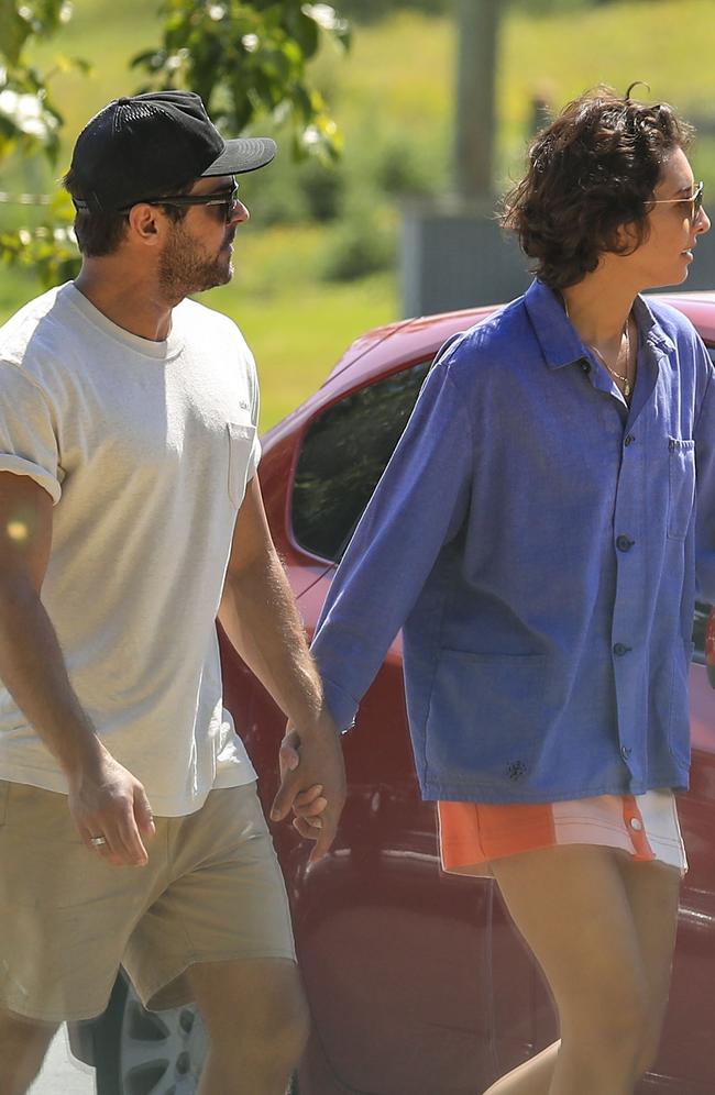 Zac and Vanessa’s hand-holding PDA proves the lovebirds are indeed a couple. Picture: Media-Mode.com