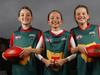 Lily Hall 10, Bobbie Tennick 9, Katie Foale 10.  The Tasmania Devils foundation members have 40% female membership.  Picture: Nikki Davis-Jones